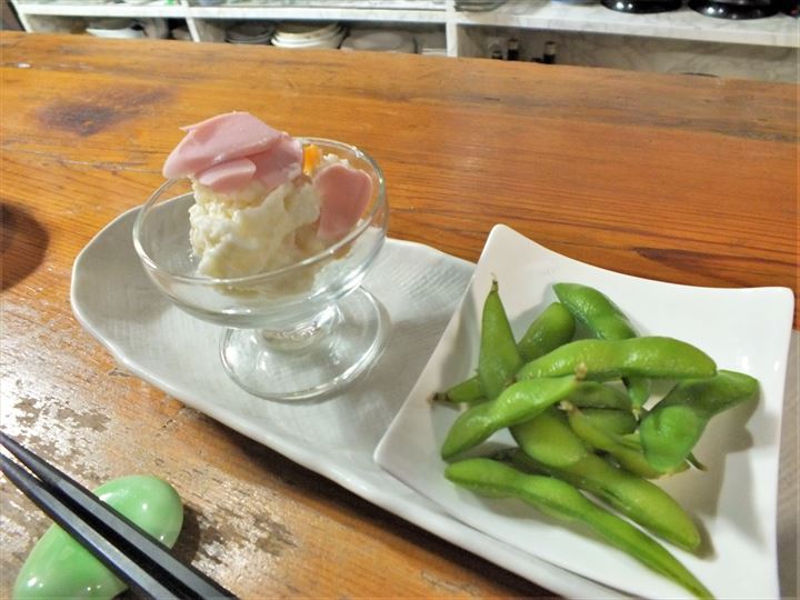 みそ汁　若尾　ポテサラ　枝豆