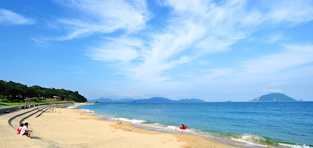 志賀島のビーチ