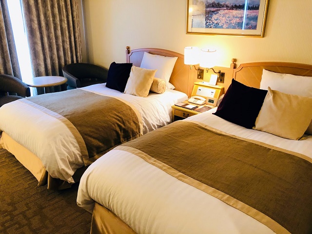 ホテルオークラJRハウステンボス　スーペリアパークビューツイン　ベッド