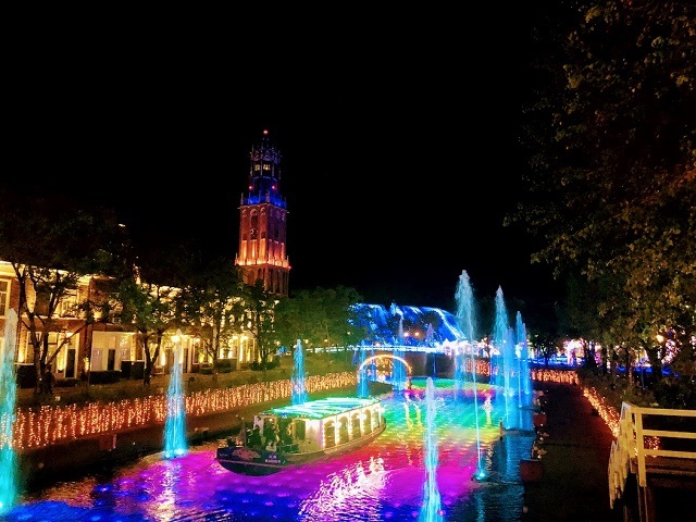 ハウステンボス　光と噴水の運河