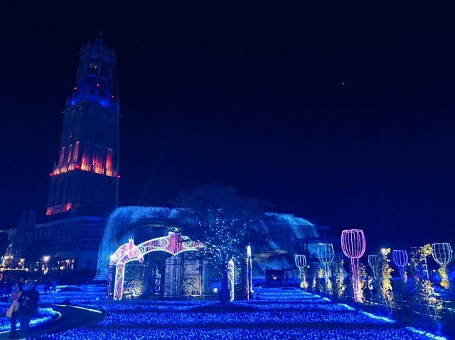 ハウステンボス　光の滝・ブルーウェーブ