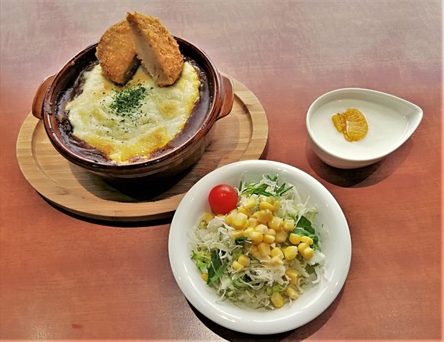 海峡プラザ　くじら焼きカレーセット