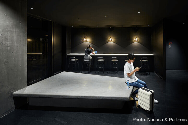 nine hours Nakasu Kawabata station