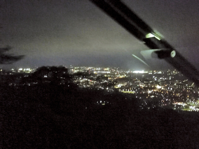 スロープカーから望める夜景