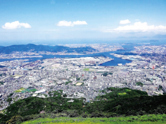 皿倉山　日中の景色